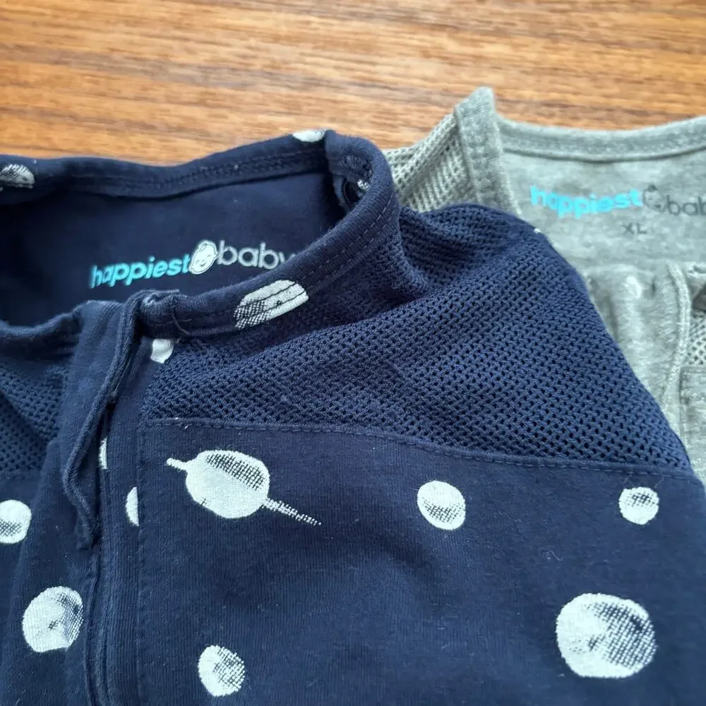 Bundle of three Happiest Baby Sleep sacks and Love to Dream baby swaddle